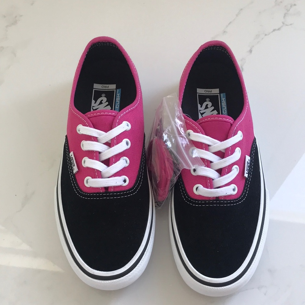 Vans authentic pro black magenta  sneaker shoes